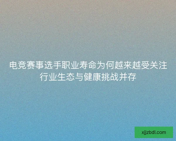 电竞赛事选手职业寿命为何越来越受关注行业生态与健康挑战并存 电竞赛事选手职业寿命为何越来越受关注行业生态与健康挑战并存